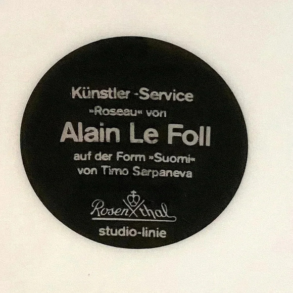 Rosenthal Vintage Porcelain Teapot Coffee Pot Alain Le Foll MCM Asian Floral - Picture 8 of 12